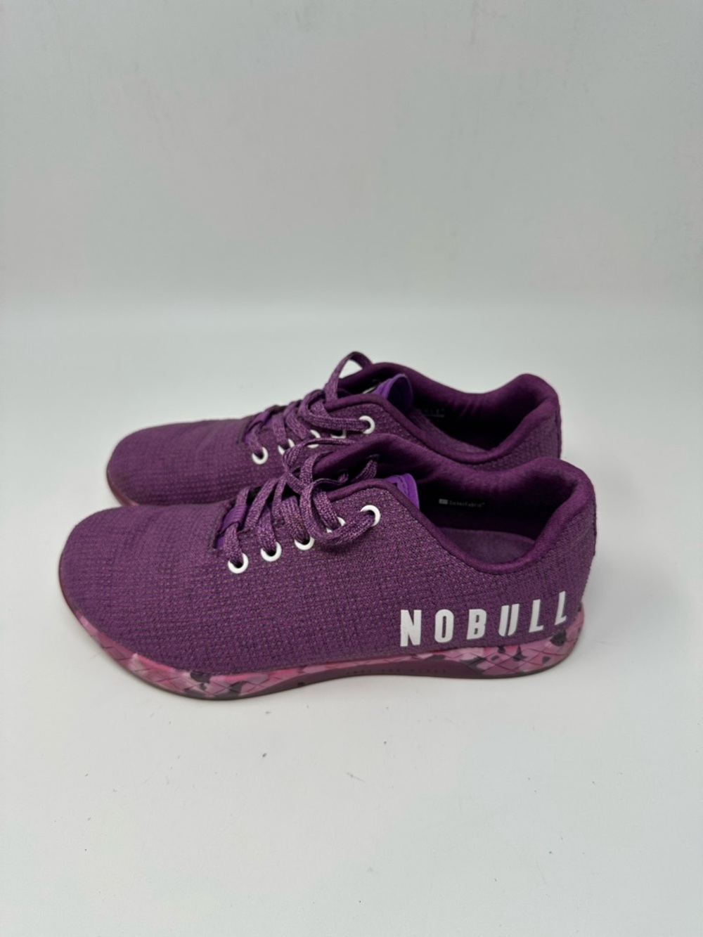 NoBull Unisex Purple Heather Camo Super Fabric Trainers
